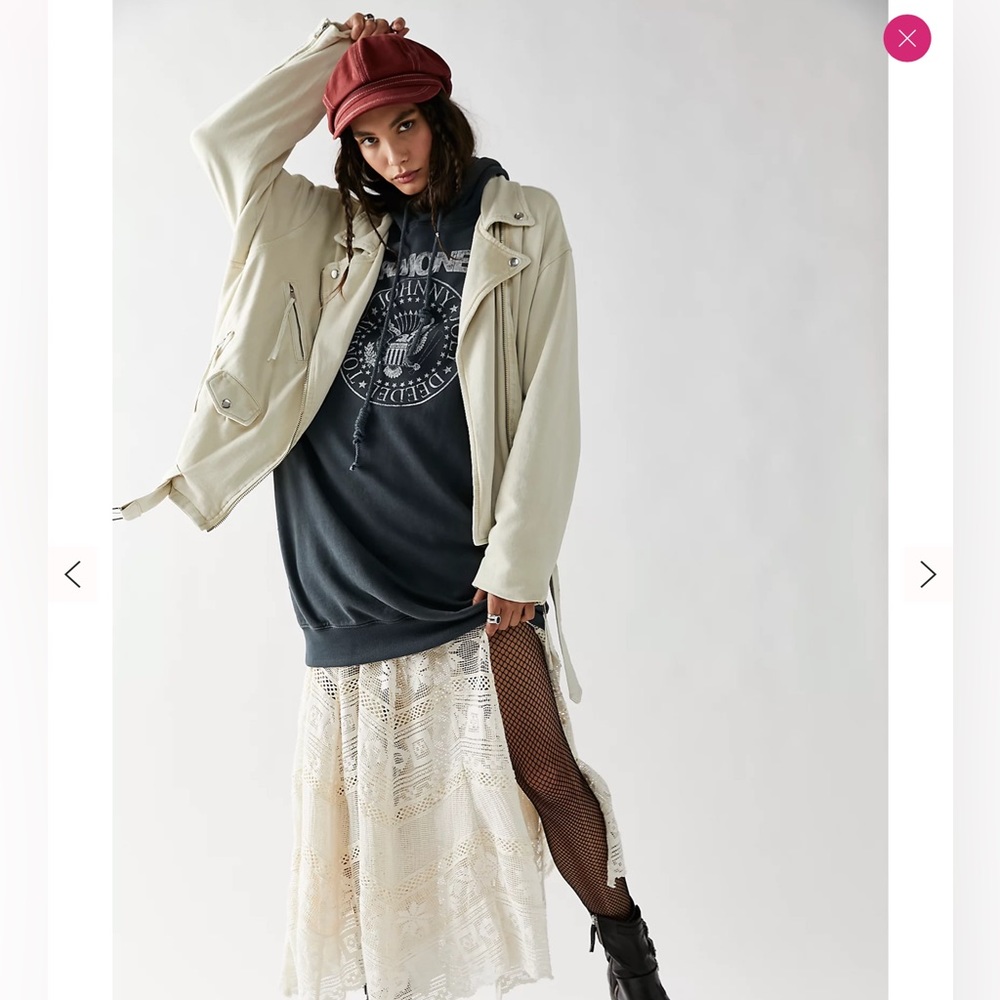 NWOT FREE PEOPLE REBEL REBEL MOTO KNIT JACKET❤️❤️❤️❤️